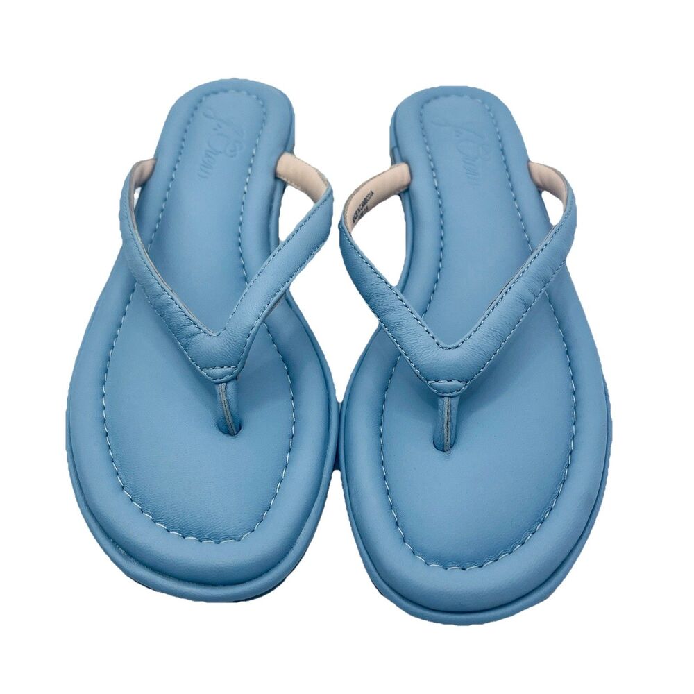 J. Crew Light Blue Padded Thong Sandals